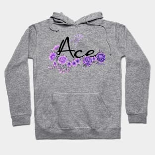 ace white- pride month Hoodie